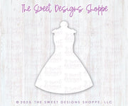 Cookie Cutters - Doll Dress in Hanger - Cookie Cutter - The Sweet Designs Shoppe - TSDS - - Accesories,Accessories,accessory,ALL,Barbie,Clothing / Accessories,Cookie Cutter,Dress,Fashion,Girl,kids,Kids / Fantasy,princess,Promocode,STL
