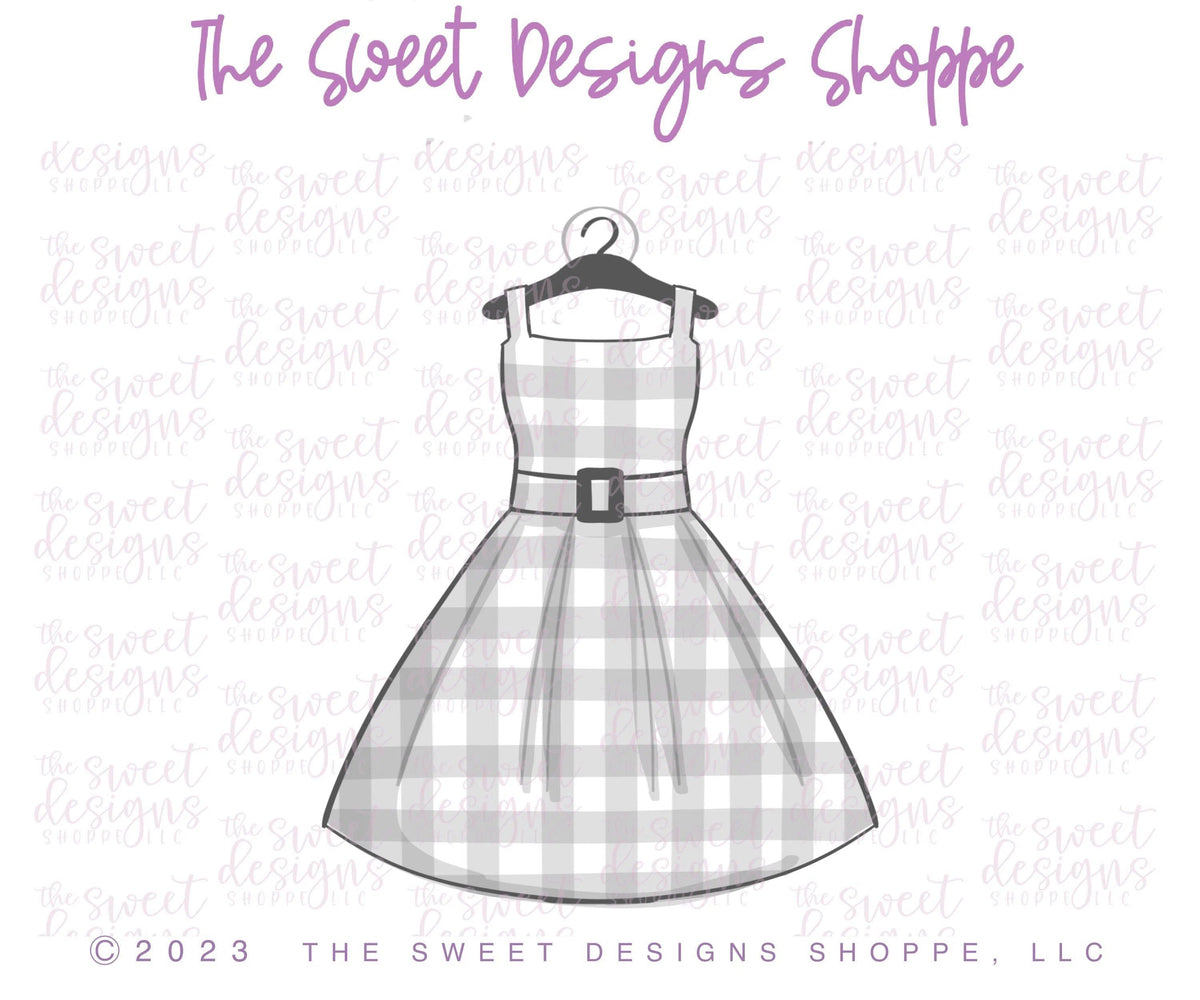 Cookie Cutters - Doll Dress in Hanger - Cookie Cutter - The Sweet Designs Shoppe - TSDS - - Accesories,Accessories,accessory,ALL,Barbie,Clothing / Accessories,Cookie Cutter,Dress,Fashion,Girl,kids,Kids / Fantasy,princess,Promocode,STL
