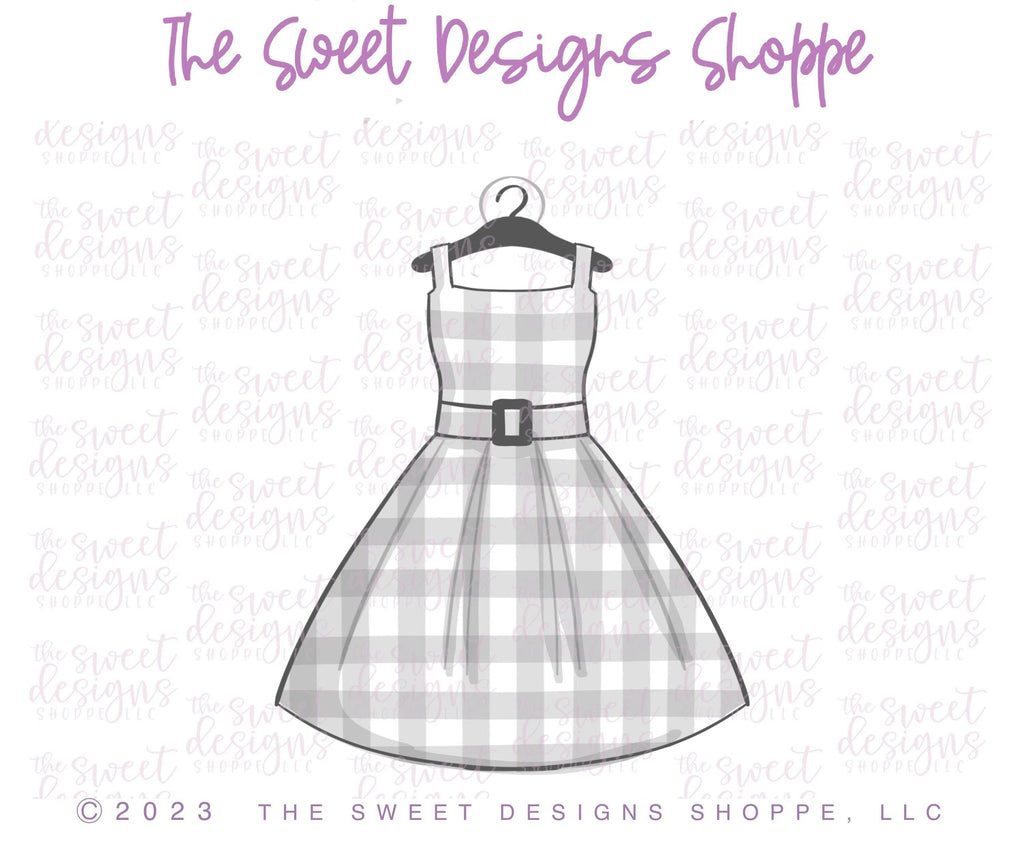 Cookie Cutters - Doll Dress in Hanger - Cookie Cutter - The Sweet Designs Shoppe - - Accesories, Accessories, accessory, ALL, Barbie, Clothing / Accessories, Cookie Cutter, Dress, Fashion, Girl, kids, Kids / Fantasy, princess, Promocode