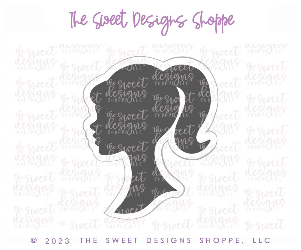 Cookie Cutters - Doll Profile - Cookie Cutter - Sweet Designs Shoppe - - Accesories, Accessories, accessory, ALL, Barbie, Birthday, Clothing / Accessories, Cookie Cutter, Dress, Fashion, Girl, kids, Kids / Fantasy, princess, Promocode
