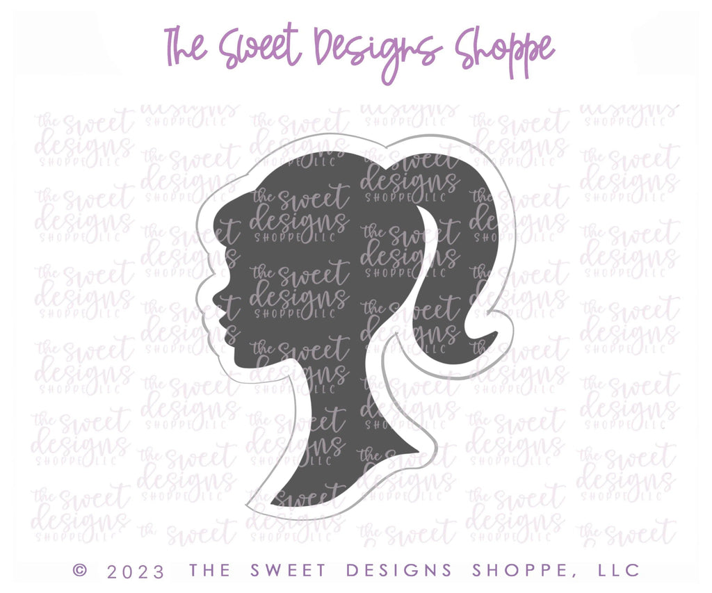 Cookie Cutters - Doll Profile - Cookie Cutter - The Sweet Designs Shoppe - - Accesories,Accessories,accessory,ALL,Barbie,Birthday,Clothing / Accessories,Cookie Cutter,Dress,Fashion,Girl,kids,Kids / Fantasy,princess,Promocode