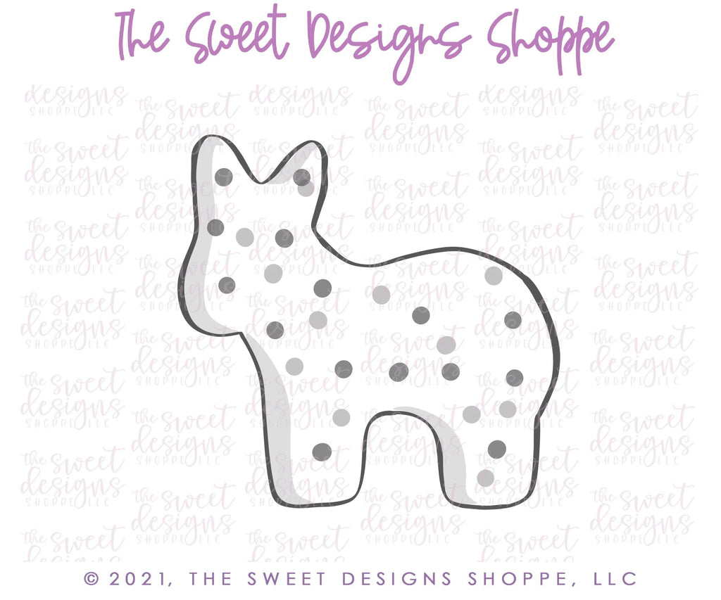 Cookie Cutters - Donkey Frosted Cracker - Cookie Cutter - The Sweet Designs Shoppe - TSDS - - ALL,Animal,Animals,Animals and Insects,Cookie Cutter,cracker,Frosted Cracker,Promocode