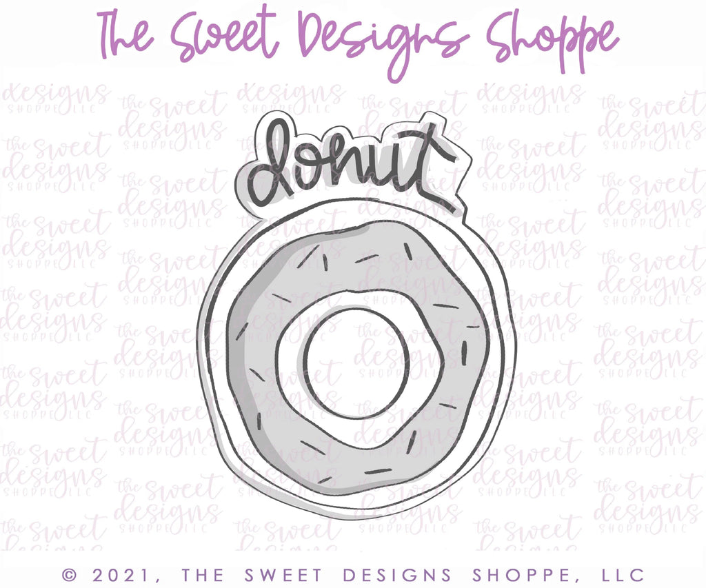 Cookie Cutters - Donut Cookie Sticker - Cookie Cutter - Sweet Designs Shoppe - - ALL, Cookie Cutter, Fall, Fall / Thanksgiving, fruits, Fruits and Vegetables, Plaque, Plaques, PLAQUES HANDLETTERING, Promocode, Sweet, Sweets