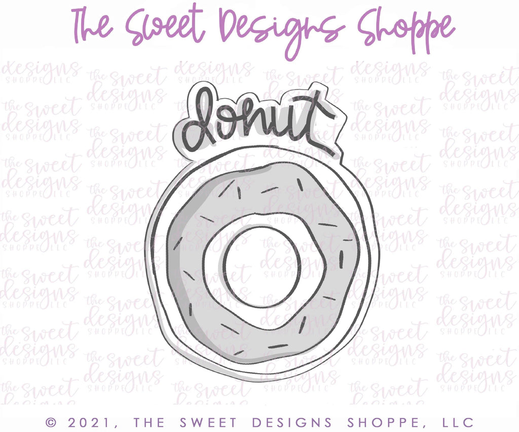 Cookie Cutters - Donut Cookie Sticker - Cookie Cutter - The Sweet Designs Shoppe - - ALL, Cookie Cutter, Fall, Fall / Thanksgiving, fruits, Fruits and Vegetables, Plaque, Plaques, PLAQUES HANDLETTERING, Promocode, Sweet, Sweets