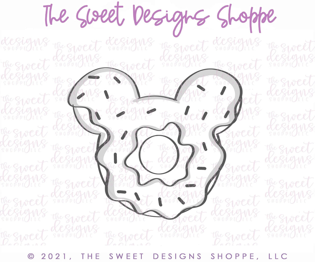 Cookie Cutters - Donut Theme Park Snack - Cookie Cutter - Sweet Designs Shoppe - - ALL, Birthday, Cookie Cutter, Food, Food and Beverage, Food beverages, kids, Kids / Fantasy, mouse, Promocode, summer, Sweet, Sweets, Theme Park, Travel
