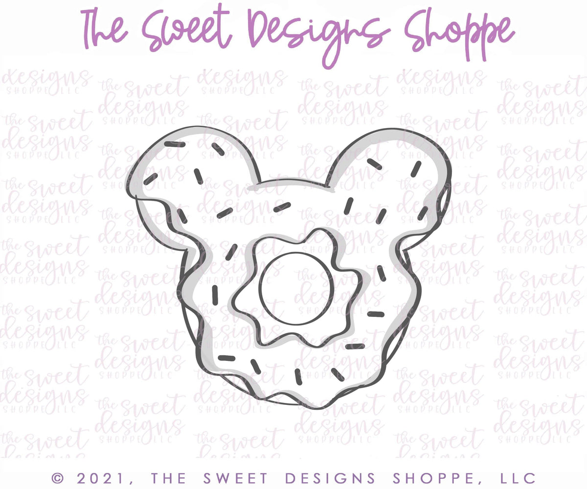 Cookie Cutters - Donut Theme Park Snack - Cookie Cutter - The Sweet Designs Shoppe - TSDS - - ALL,Birthday,Cookie Cutter,Food,Food and Beverage,Food beverages,kids,Kids / Fantasy,mouse,Promocode,STL,summer,Sweet,Sweets,Theme Park,Travel