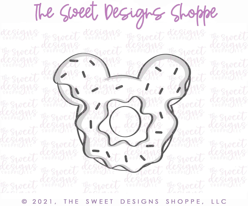 Cookie Cutters - Donut Theme Park Snack - Cookie Cutter - The Sweet Designs Shoppe - TSDS - - ALL,Birthday,Cookie Cutter,Food,Food and Beverage,Food beverages,kids,Kids / Fantasy,mouse,Promocode,summer,Sweet,Sweets,Theme Park,Travel