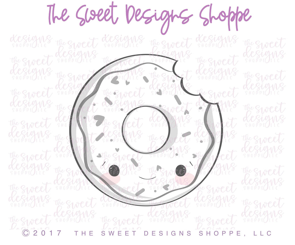 Cookie Cutters - Donut with a Bite - Cookie Cutter - Sweet Designs Shoppe - - ALL, Cookie Cutter, Donut, Food, Food and Beverage, Food beverages, Promocode, Sweet, Sweets, valentines