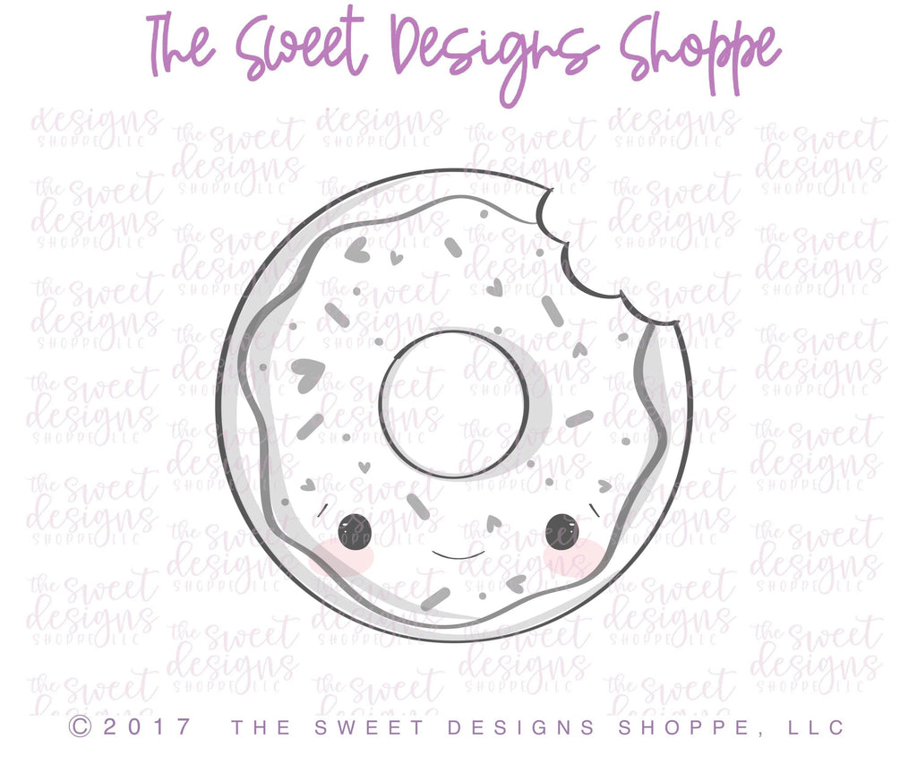 Cookie Cutters - Donut with a Bite - Cookie Cutter - The Sweet Designs Shoppe - - ALL, Cookie Cutter, Donut, Food, Food and Beverage, Food beverages, Promocode, Sweet, Sweets, valentines