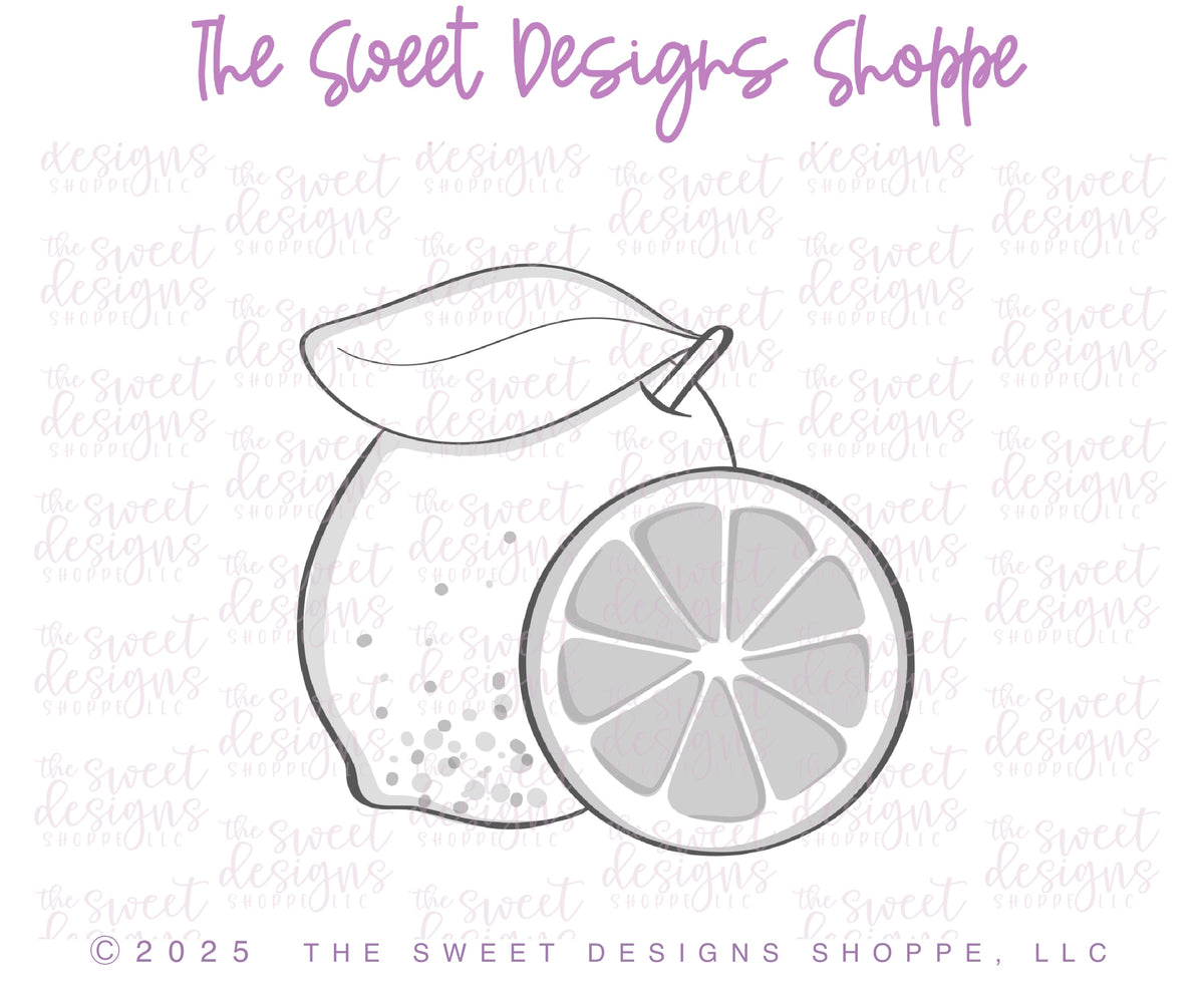 Cookie Cutters - Double Lemon - Cookie Cutter - The Sweet Designs Shoppe - TSDS - - ALL,Cookie Cutter,double lemon,Food,Food & Beverages,Food and Beverage,fruit,fruits,Fruits and Vegetables,fruity summer,Lemon,Promocode,STL,Summer
