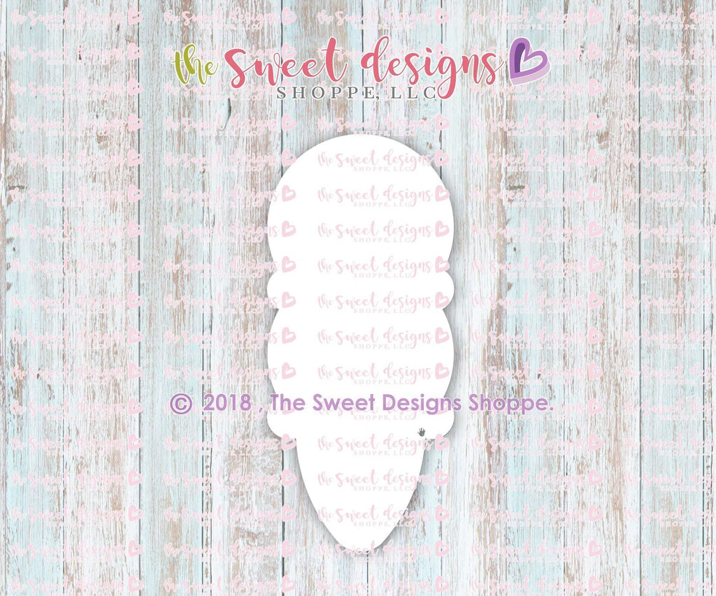 Cookie Cutters - Double Waffle Ice Cream v2- Cookie Cutter - The Sweet Designs Shoppe - TSDS - - 4th,4th July,4th of July,ALL,Birthday,cone,Cookie Cutter,Food,Food & Beverages,Food and Beverage,Ice Cream,icecream,Patriotic,Promocode,STL,Summer,Sweets,USA,valentine,valentines