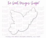 Cookie Cutters - Dove with Flowers - Cookie Cutter - The Sweet Designs Shoppe - TSDS - - ALL,Animal,Animals,Cookie Cutter,First Communion,floral,Promocode,Religious,STL,Wedding,Wedding Favors