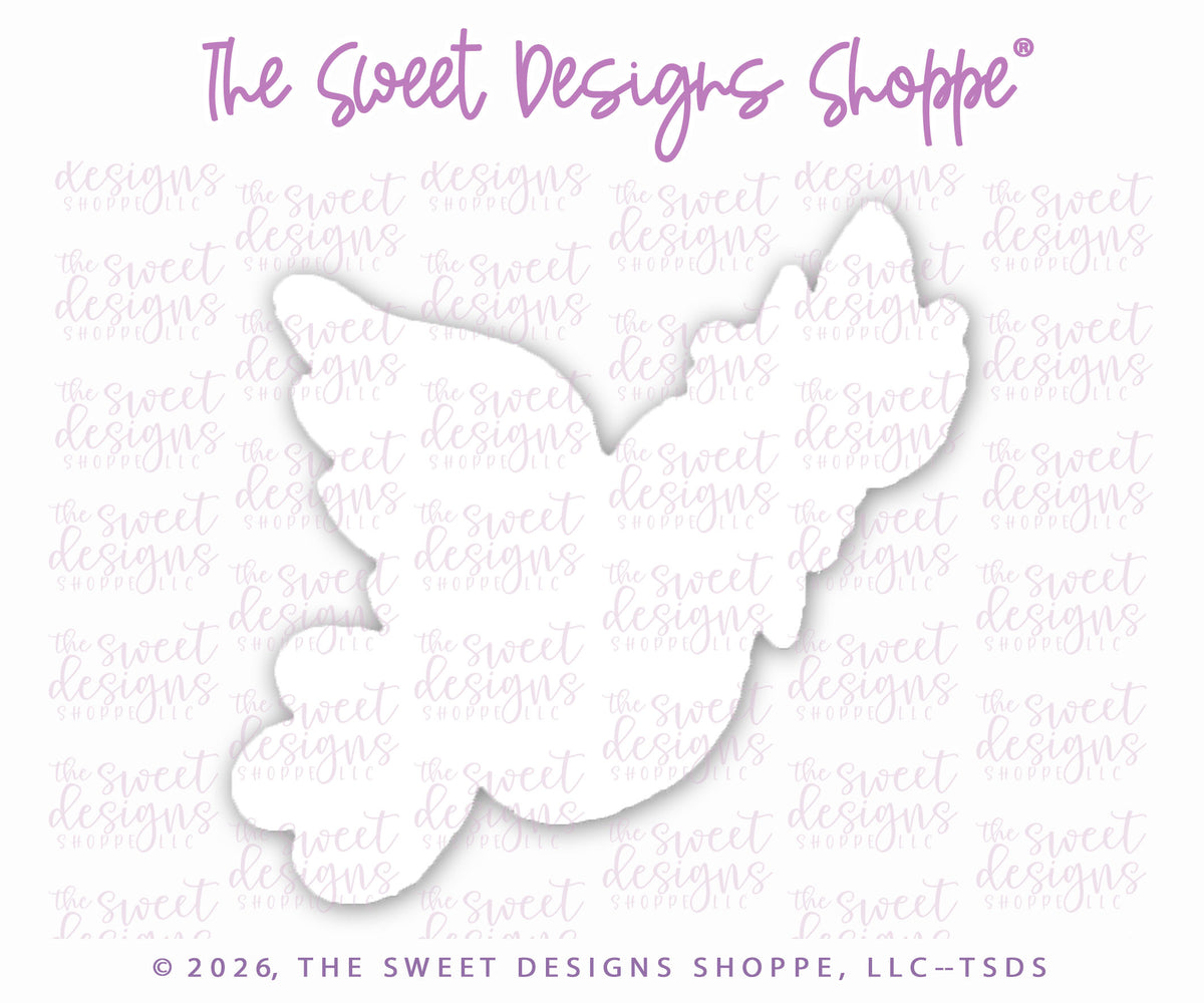 Cookie Cutters - Dove with Flowers - Cookie Cutter - The Sweet Designs Shoppe - TSDS - - ALL,Animal,Animals,Cookie Cutter,First Communion,floral,Promocode,Religious,STL,Wedding,Wedding Favors