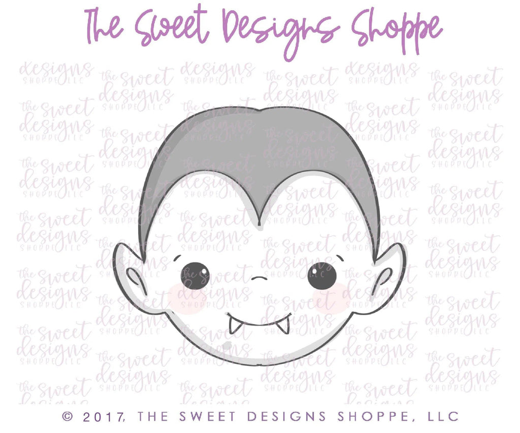 Cookie Cutters - Dracula Face V2 - Cookie Cutter - The Sweet Designs Shoppe - TSDS - - Addams Family,ALL,Cookie Cutter,Customize,Fall / Halloween,halloween,Promocode,trick or treat,vampire