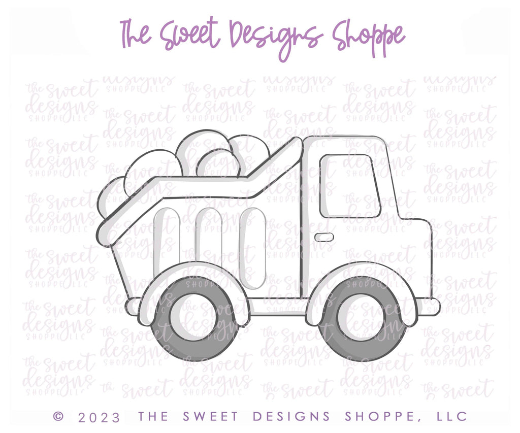 Cookie Cutters - Dump Truck - Cookie Cutter - Sweet Designs Shoppe - - ALL, baby toys, construction, Cookie Cutter, kids, Kids / Fantasy, Promocode, toys, transportation, travel