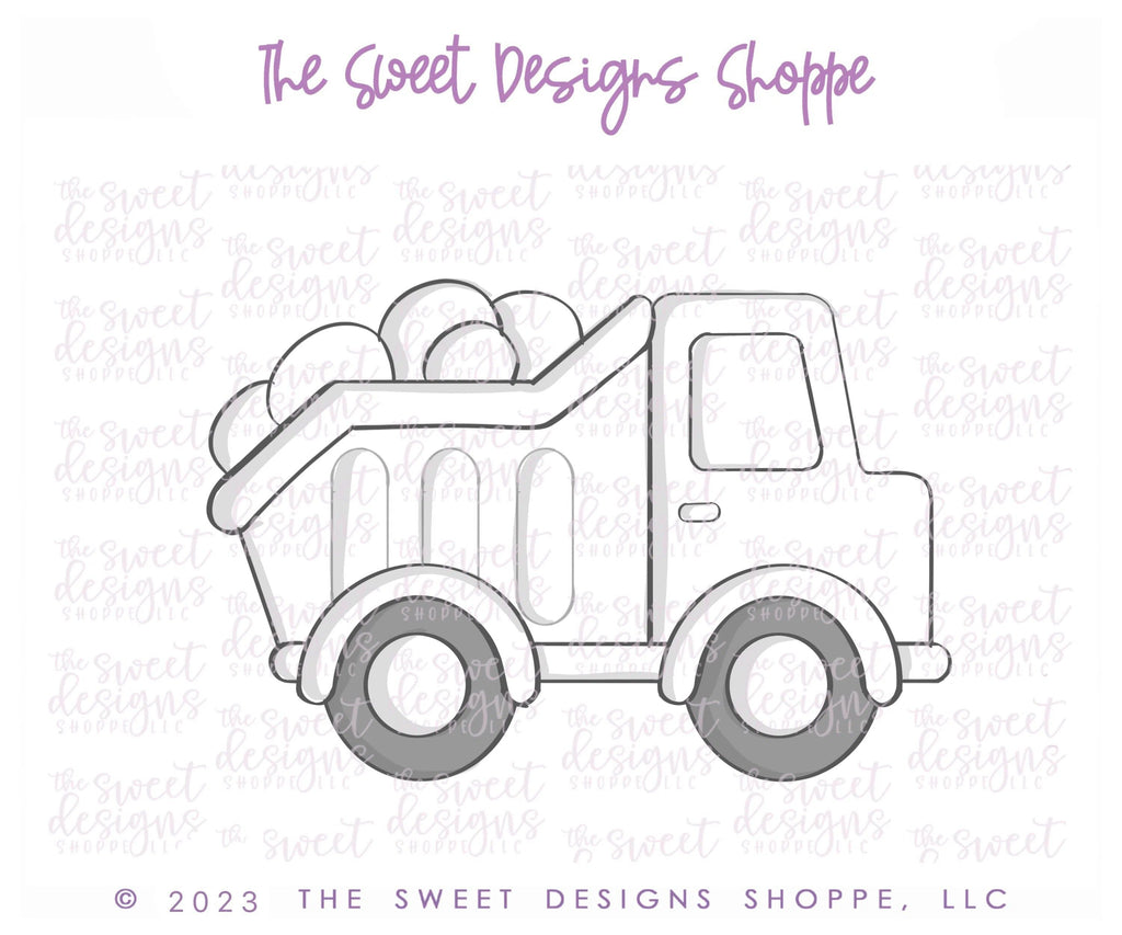 Cookie Cutters - Dump Truck - Cookie Cutter - The Sweet Designs Shoppe - TSDS - - ALL,baby toys,construction,Cookie Cutter,kids,Kids / Fantasy,Promocode,toys,transportation,travel