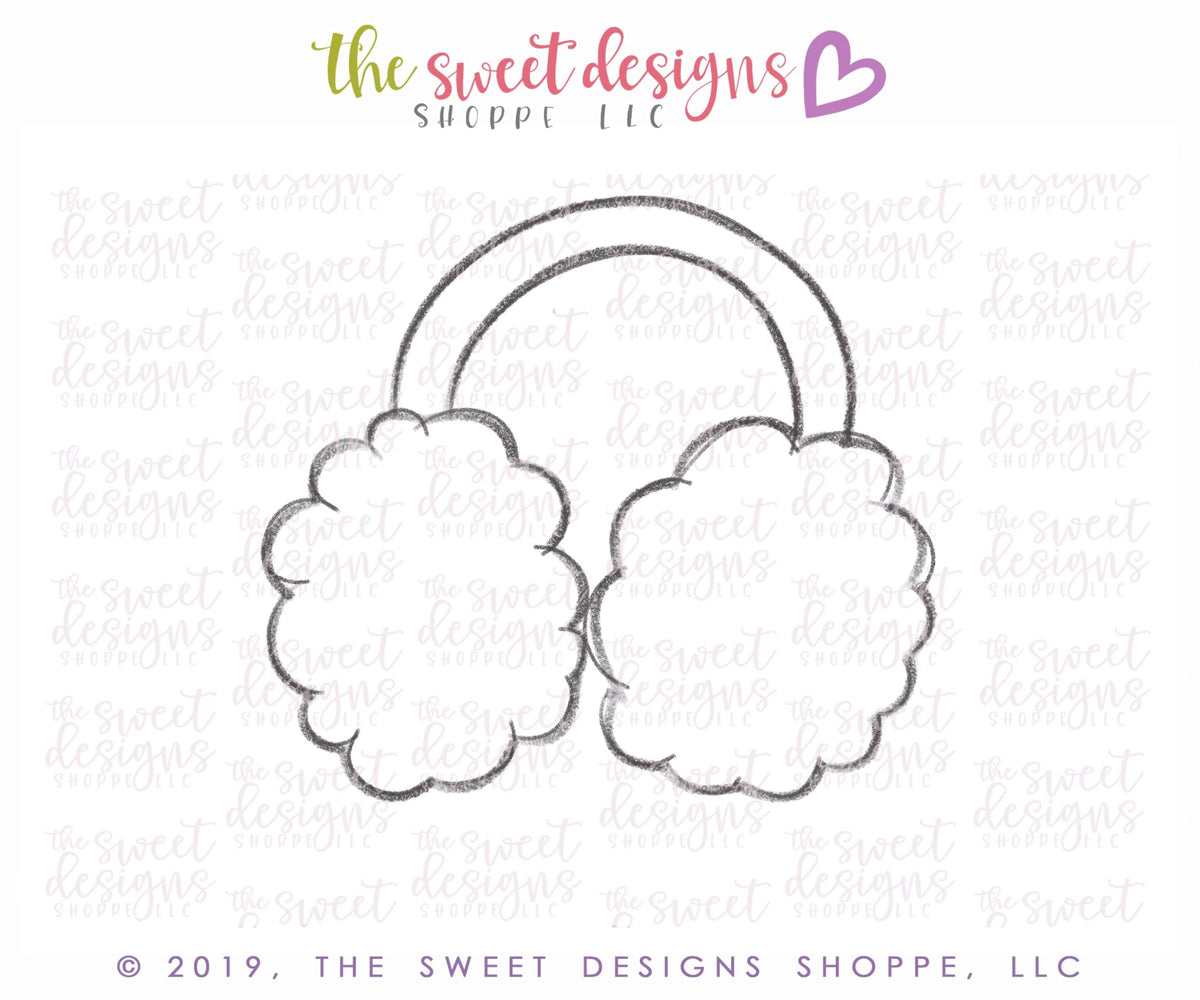 Cookie Cutters - Ear Muffs - Cookie Cutter - The Sweet Designs Shoppe - TSDS - - ALL,Christmas,Christmas / Winter,Christmas Cookies,clause,clothing,Clothing / Accessories,Cookie Cutter,Promocode,Santa,STL