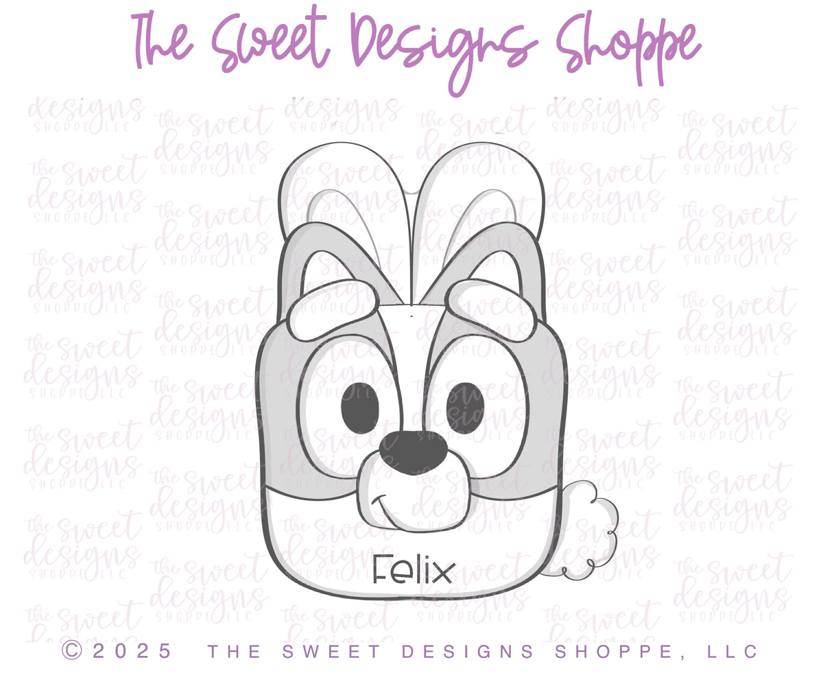 Cookie Cutters - Easter Blue Dog - Cookie Cutter - The Sweet Designs Shoppe - TSDS - - ALL,Animal,Animals,blue dog,Cookie Cutter,Easter,Easter / Spring,easter basket,Easter Blue Dog,Easter dog,Promocode,STL