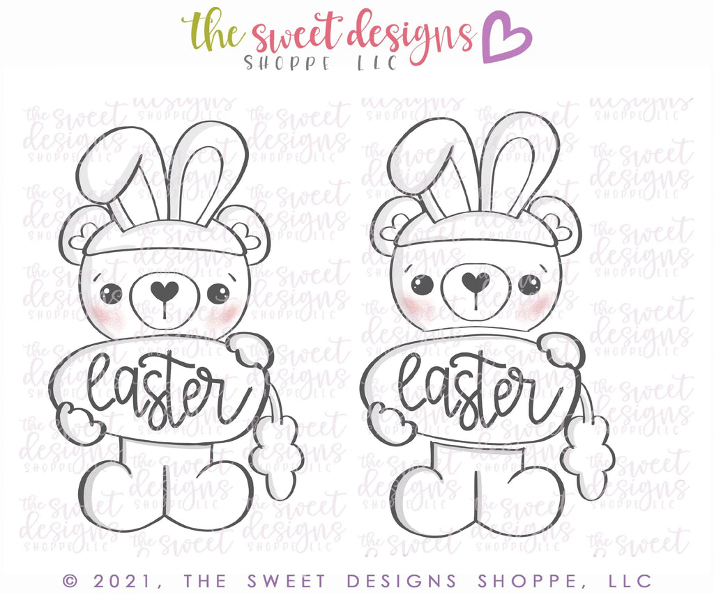 Cookie Cutters - Easter Bunny Bear Set - Cookie Cutters - The Sweet Designs Shoppe - TSDS - - ALL,Animal,Animals,Animals and Insects,Cookie Cutter,Easter,Easter / Spring,Promocode,regular sets,set,sets