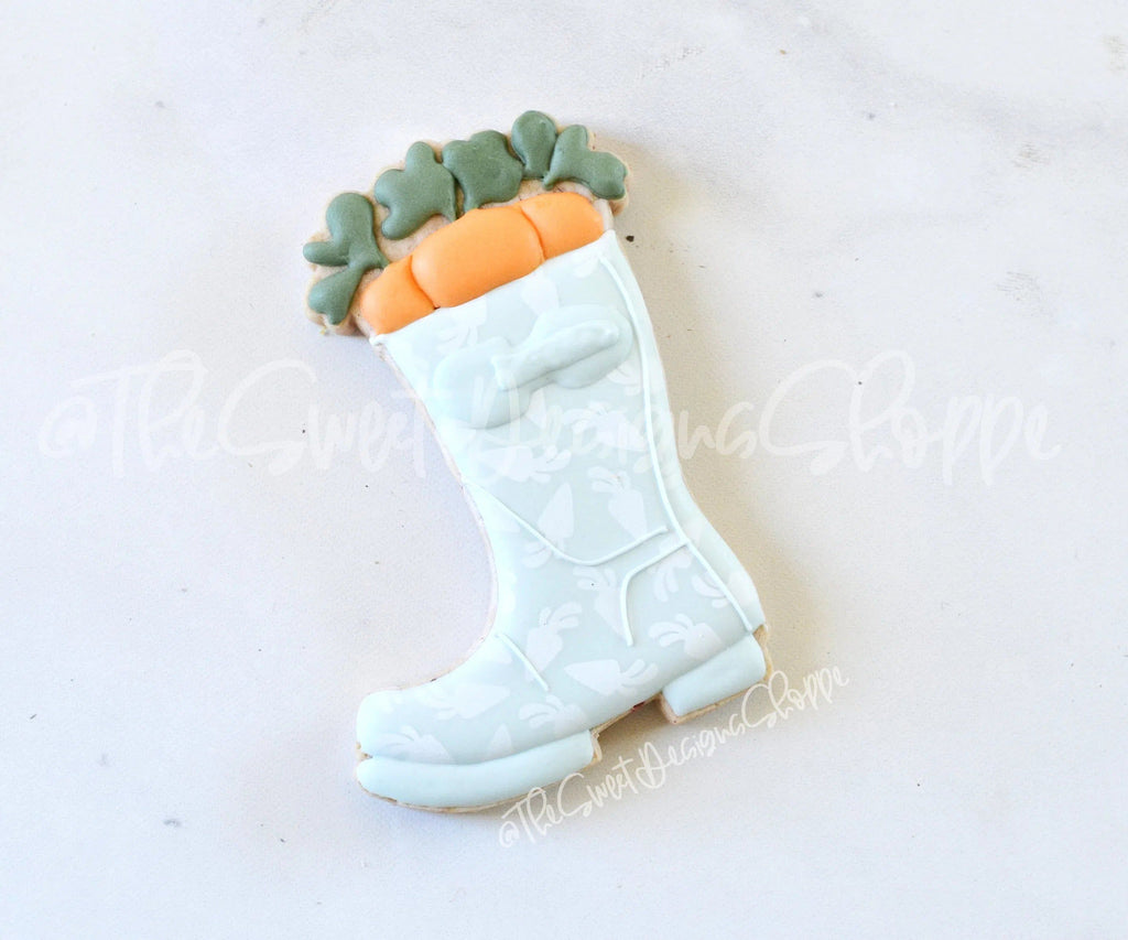 Cookie Cutters - Easter Carrots Rain Boot - Cookie Cutter - The Sweet Designs Shoppe - - Accesories, Accessories, ALL, Animal, Animals, Animals and Insects, Clothing / Accessories, Cookie Cutter, Easter / Spring, garden, gardening, Misc, Miscelaneous, Miscellaneous, other, Promocode, rain, Spring