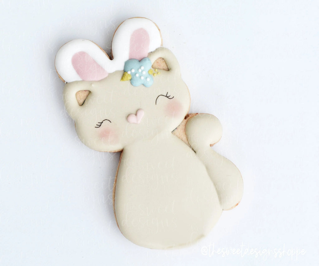 Cookie Cutters - Easter Cat - Cookie Cutter - Sweet Designs Shoppe - - ALL, Animal, Animals, Animals and Insects, cat, Cookie Cutter, easter, Easter / Spring, Promocode