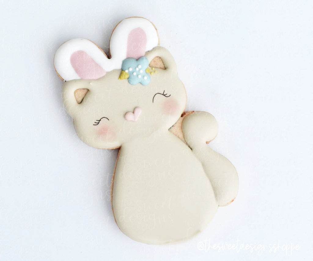 Cookie Cutters - Easter Cat - Cookie Cutter - The Sweet Designs Shoppe - - ALL, Animal, Animals, Animals and Insects, cat, Cookie Cutter, easter, Easter / Spring, Promocode