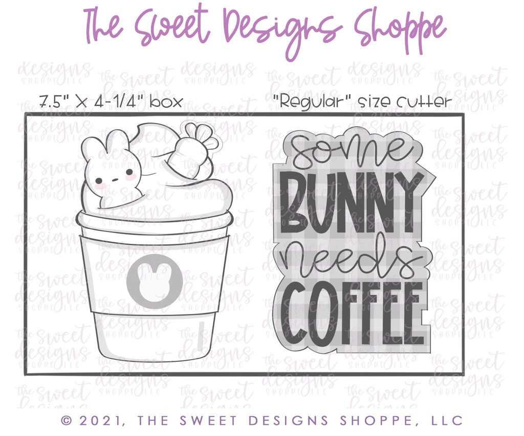 Cookie Cutters - Easter Coffee Set - Set of 2 - Cookie Cutters - Sweet Designs Shoppe - - ALL, Cookie Cutter, Easter, Easter / Spring, handlettering, Mini Set, Mini Sets, Promocode, regular sets, set, sets
