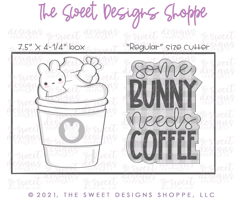 Cookie Cutters - Easter Coffee Set - Set of 2 - Cookie Cutters - The Sweet Designs Shoppe - TSDS - - ALL,Cookie Cutter,Easter,Easter / Spring,handlettering,Mini Set,Mini Sets,Promocode,regular sets,set,sets