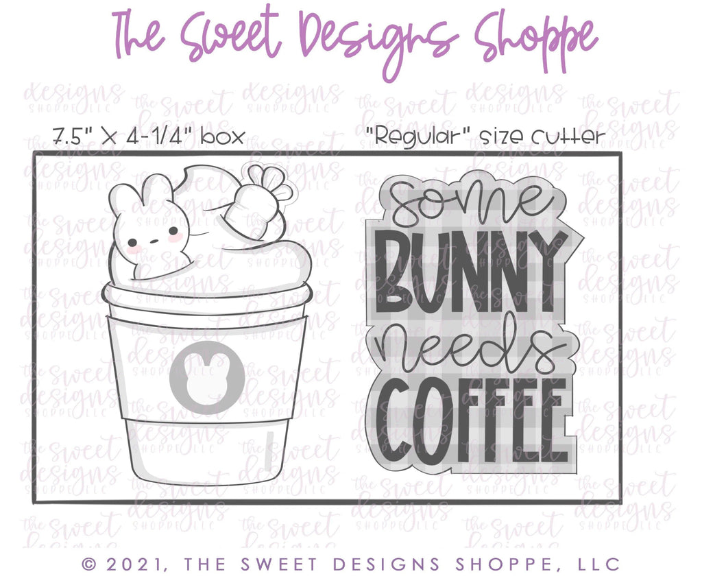 Cookie Cutters - Easter Coffee Set - Set of 2 - Cookie Cutters - The Sweet Designs Shoppe - - ALL, Cookie Cutter, Easter, Easter / Spring, handlettering, Mini Set, Mini Sets, Promocode, regular sets, set, sets