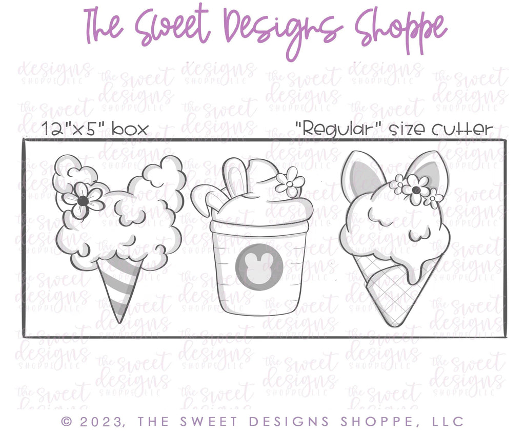 Cookie Cutters - Easter Cold Sweet Treats Set - Set of 3 - Cookie Cutters - The Sweet Designs Shoppe - TSDS - - ALL,Bunny,Cookie Cutter,Easter,Easter / Spring,Mini Set,Mini Sets,Promocode,regular sets,set,sets,Sweet,Sweets