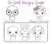 Cookie Cutters - Easter Cute Chubby Cookie Cutter Set - Set of 5 - Cookie Cutters - The Sweet Designs Shoppe - TSDS - - ALL,Animal,Animals,Animals and Insects,Cookie Cutter,Easter,Easter / Spring,Lady Milk Stache,Lady MilkStache,LadyMilkStache,Promocode,regular sets,set,STL