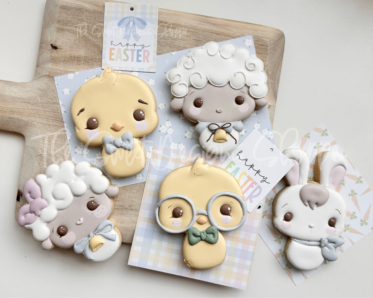 Cookie Cutters - Easter Cute Chubby Cookie Cutter Set - Set of 5 - Cookie Cutters - The Sweet Designs Shoppe - TSDS - - ALL,Animal,Animals,Animals and Insects,Cookie Cutter,Easter,Easter / Spring,Lady Milk Stache,Lady MilkStache,LadyMilkStache,Promocode,regular sets,set,STL