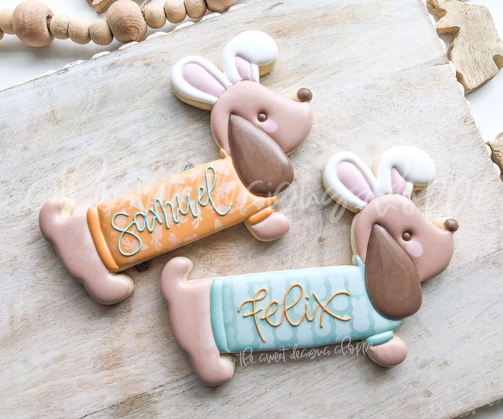 Cookie Cutters - Easter Dachshund Dog - Cookie Cutter - The Sweet Designs Shoppe - - ALL, Animal, Animals, Animals and Insects, bunny, Cookie Cutter, Easter, Easter / Spring, Promocode