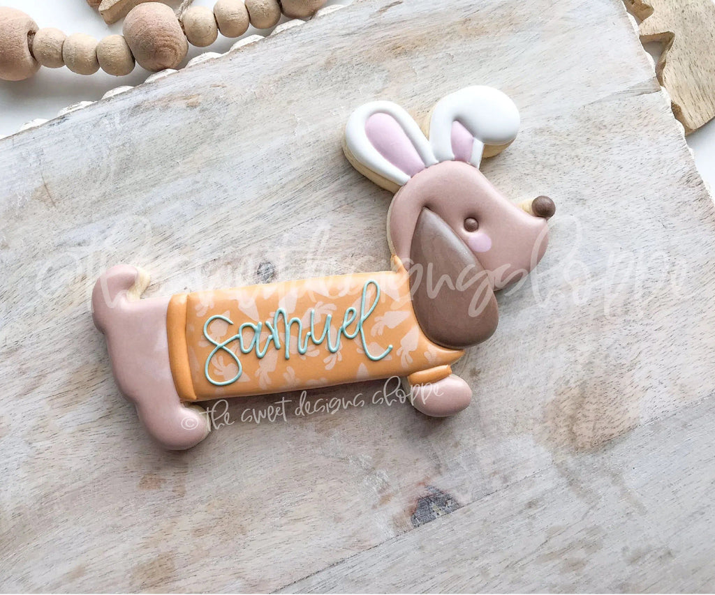 Cookie Cutters - Easter Dachshund Dog - Cookie Cutter - The Sweet Designs Shoppe - - ALL, Animal, Animals, Animals and Insects, bunny, Cookie Cutter, Easter, Easter / Spring, Promocode