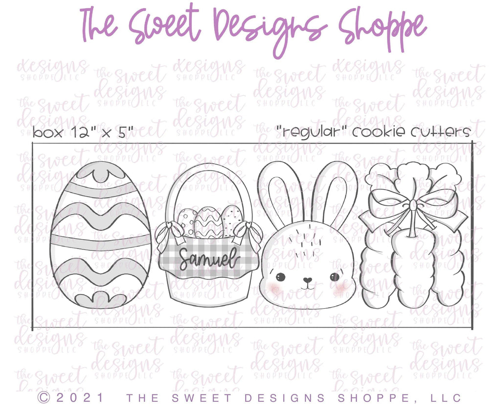 Cookie Cutters - Easter Day Set - Cookie Cutters for Box 12" x 5" - Cutter Size: 4" max - The Sweet Designs Shoppe - TSDS - - ALL,Animal,Animals,Animals and Insects,Cookie Cutter,Easter,Easter / Spring,Promocode,regular sets,set,sets