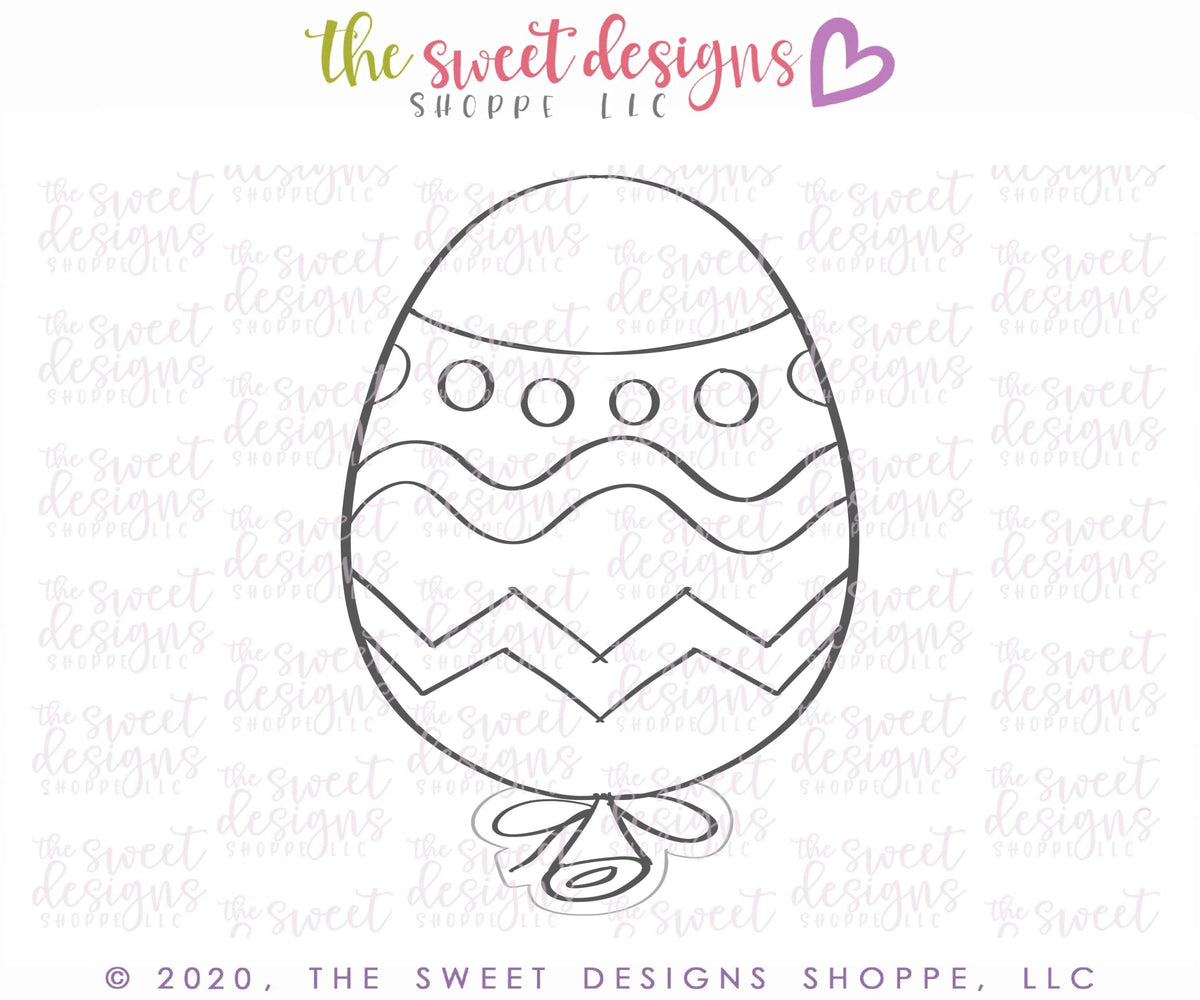 Cookie Cutters - Easter Egg Balloon - Cookie Cutter - The Sweet Designs Shoppe - TSDS - - ALL,Balloon,Birthday,celebration,Cookie Cutter,easter,Easter / Spring,Party,Promocode,STL