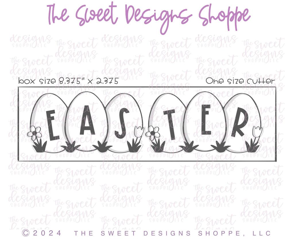 Cookie Cutters - Easter Egg Cluster - Cookie Cutter - Sweet Designs Shoppe - One Size (2" Tall x 3-7/8" Wide) - ALL, Cookie Cutter, easter, Easter / Spring, Egg, eggs, Promocode