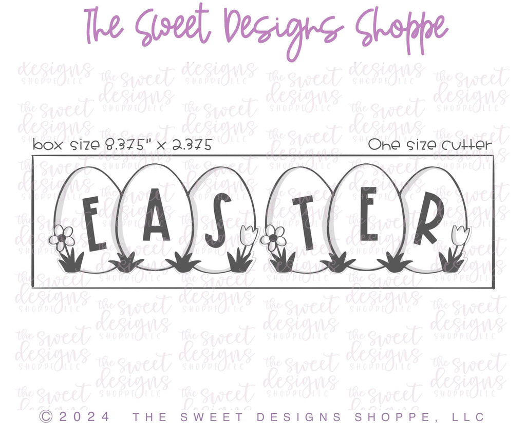 Cookie Cutters - Easter Egg Cluster - Cookie Cutter - The Sweet Designs Shoppe - One Size (2" Tall x 3-7/8" Wide) - ALL, Cookie Cutter, easter, Easter / Spring, Egg, eggs, Promocode