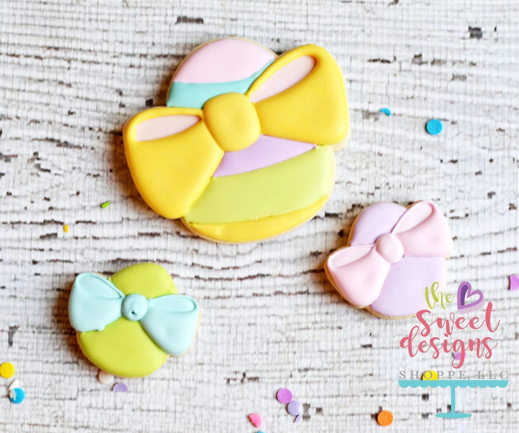 Cookie Cutters - Easter Egg with Modern Bow - Cookie Cutter - The Sweet Designs Shoppe - - ALL, animal, animals, Cookie Cutter, Customize, Decoration, Easter, Easter / Spring, Egg, Food, Food & Beverages, Promocode