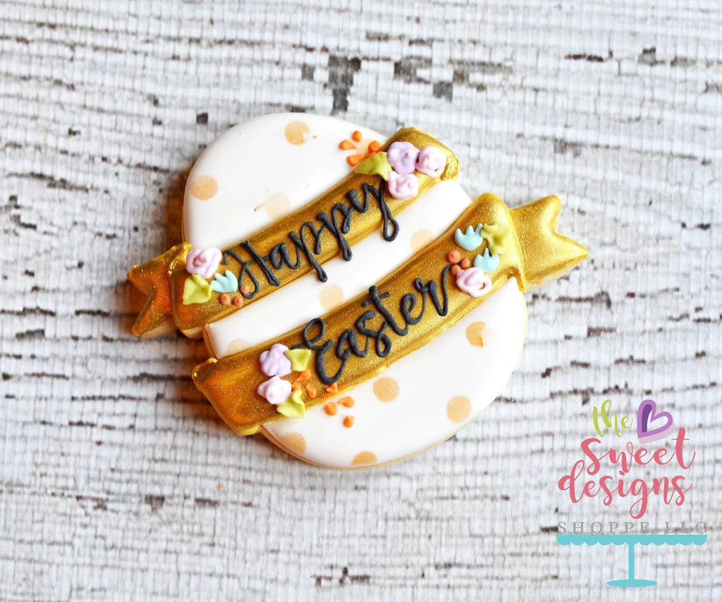 Cookie Cutters - Easter Egg with Wrappped Ribbon - Cookie Cutter - The Sweet Designs Shoppe - - ALL, animal, animals, Cookie Cutter, Customize, Easter, Easter / Spring, Egg, Food, Food & Beverages, Plaque, Promocode, Ribbon