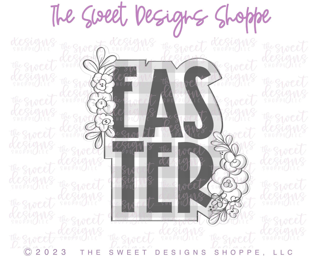 Cookie Cutters - Easter Floral Plaque - Cookie Cutter - The Sweet Designs Shoppe - - ALL, Animal, Animals, Bunny, Cookie Cutter, Easter, Easter / Spring, modern, Plaque, Plaques, Promocode