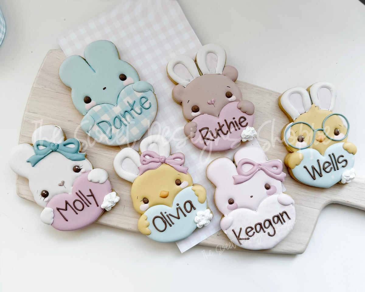 Cookie Cutters - Easter Heart Plaques Set - Set of 6 - Cookie Cutters - The Sweet Designs Shoppe - TSDS - - ALL,Animal,Animals,Animals and Insects,Cookie Cutter,Easter,Easter / Spring,Promocode,regular sets,set,STL,valentine,Valentines