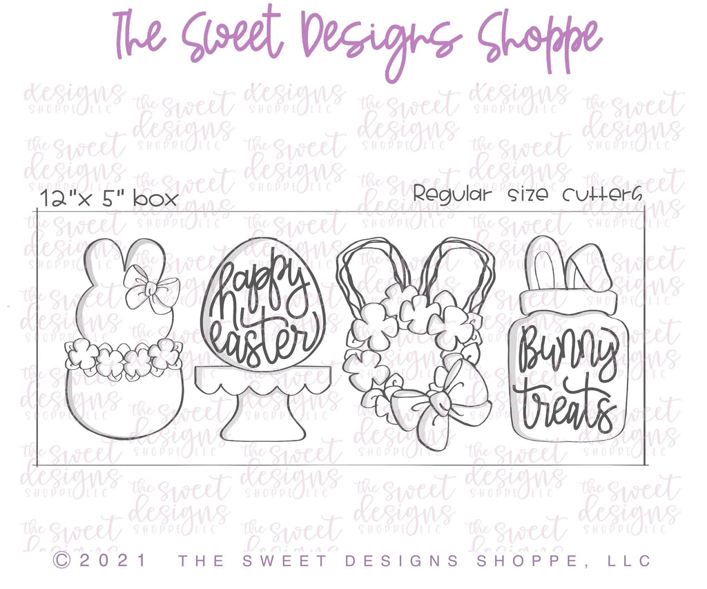 Cookie Cutters - Easter Home Decor Set - Cookie Cutters for Box 12" x 5" - The Sweet Designs Shoppe - TSDS - - ALL,Animal,Animals,Animals and Insects,Cookie Cutter,Easter,Easter / Spring,Promocode,regular sets,set,sets
