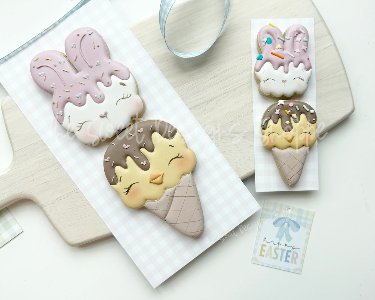 Cookie Cutters - Easter Ice cream Set - Set of 2 - Cookie Cutters - The Sweet Designs Shoppe - TSDS - - ALL,Cookie Cutter,Easter,Easter / Spring,Promocode,regular sets,set,STL