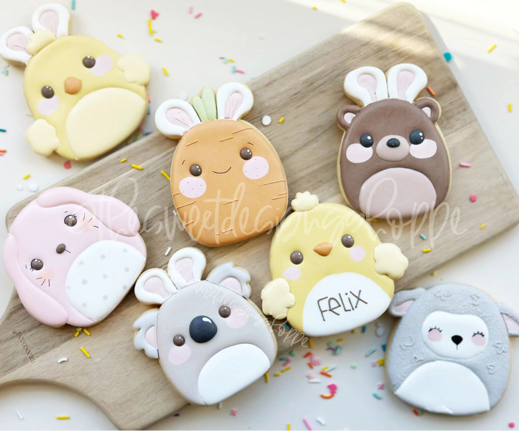 Cookie Cutters - Easter Plush Set - Set of 7 - Cookie Cutters - The Sweet Designs Shoppe - TSDS - - ALL,Animal,Animals,Baby / Kids,Cookie Cutter,Easter,Easter / Spring,kid,kids,Kids / Fantasy,Mini Sets,Promocode,regular sets,set