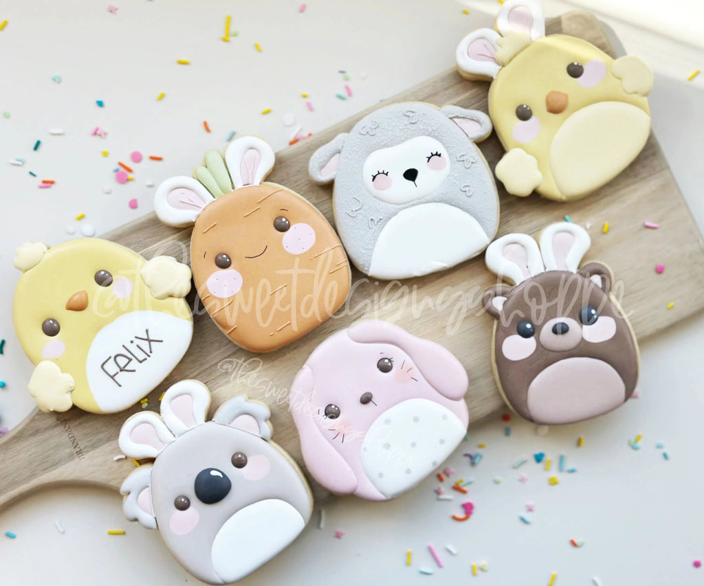 Cookie Cutters - Easter Plush Set - Set of 7 - Cookie Cutters - The Sweet Designs Shoppe - TSDS - - ALL,Animal,Animals,Baby / Kids,Cookie Cutter,Easter,Easter / Spring,kid,kids,Kids / Fantasy,Mini Sets,Promocode,regular sets,set