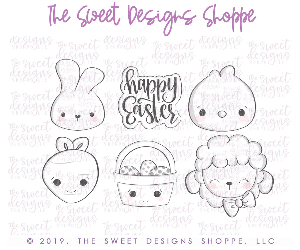 Cookie Cutters - Easter Set 2019 - Set of 6 - Cookie Cutters - Sweet Designs Shoppe - - 2019, ALL, Cookie Cutter, Easter, Easter / Spring, Love, Mini Sets, Promocode, set