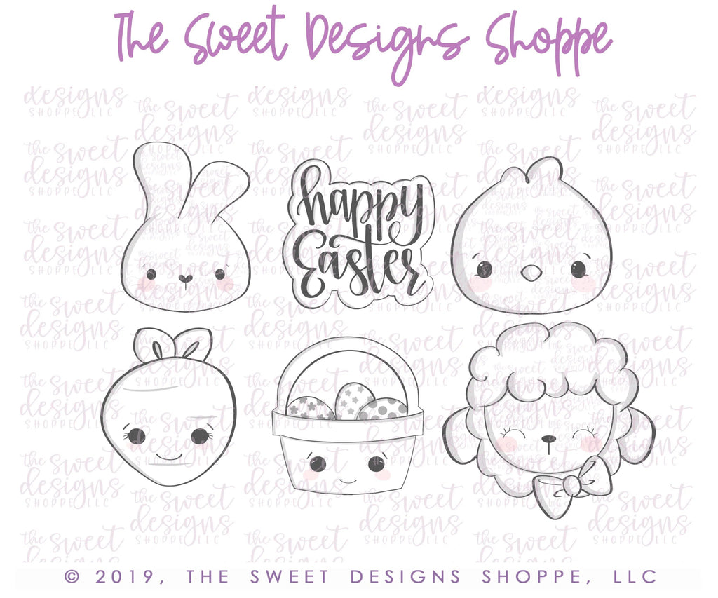 Cookie Cutters - Easter Set 2019 - Set of 6 - Cookie Cutters - Sweet Designs Shoppe - - 2019, ALL, Cookie Cutter, Easter, Easter / Spring, Love, Mini Sets, Promocode, set