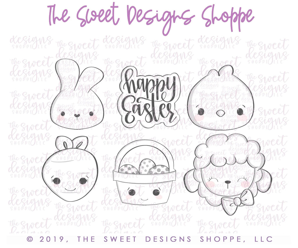 Cookie Cutters - Easter Set 2019 - Set of 6 - Cookie Cutters - The Sweet Designs Shoppe - TSDS - - ALL,Animal,Animals,Cookie Cutter,Easter,Easter / Spring,Love,Mini Sets,Promocode,set
