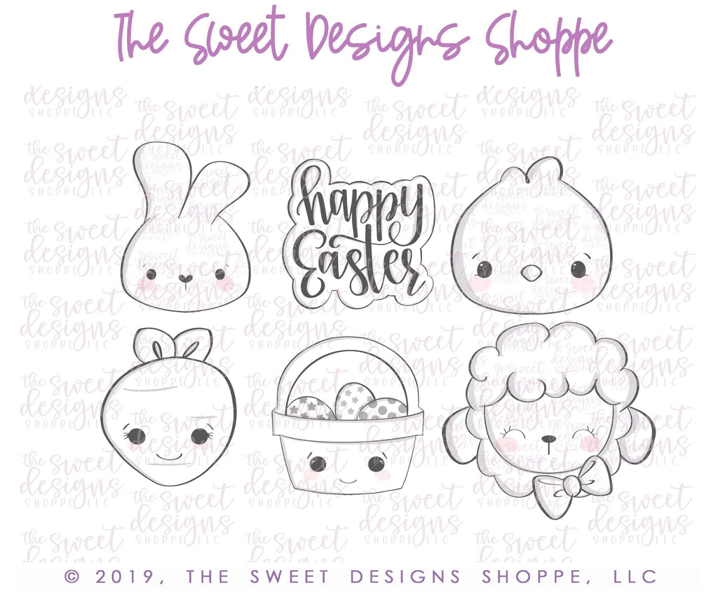 Cookie Cutters - Easter Set 2019 - Set of 6 - Cookie Cutters - The Sweet Designs Shoppe - - 2019, ALL, Cookie Cutter, Easter, Easter / Spring, Love, Mini Sets, Promocode, set